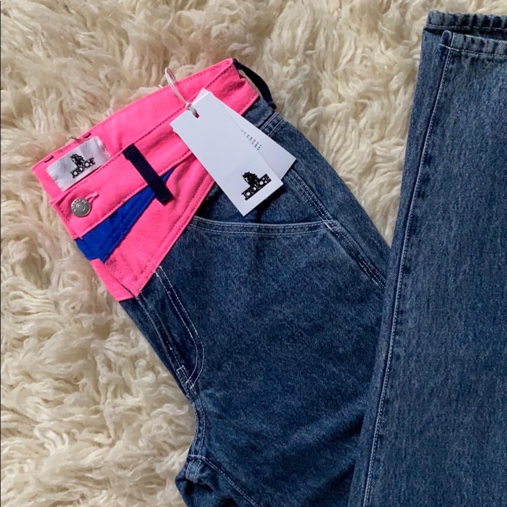 Jordache Light Acid Wash Denim Ski Pant